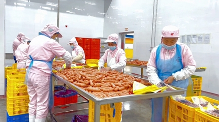铆足干劲！兴国肉制品企业加工生产忙 肉制品搭上产业“快车”飘香远方